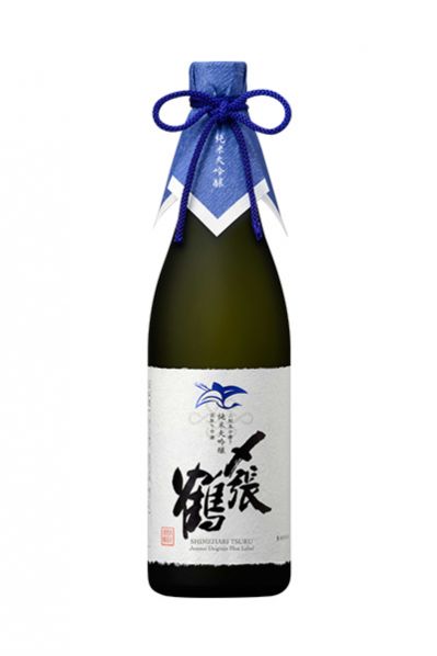 〆張鶴 純米大吟醸 BLUE LABEL 袋取り雫酒 | 新潟県の酒蔵「宮尾酒造」の純米大吟醸酒 | 日本酒ガイド